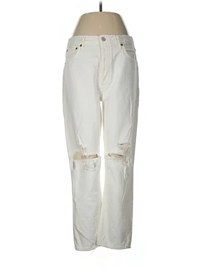 Pre-owned Agolde Jeans In Ivory