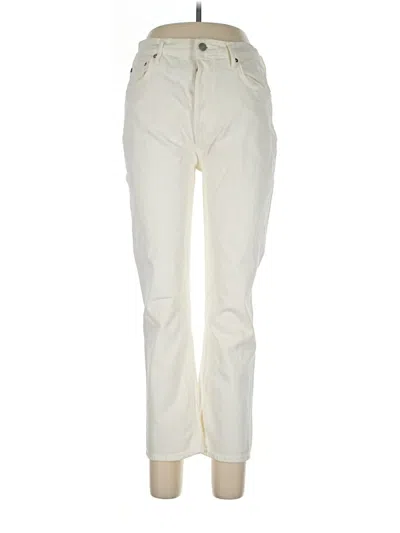 Pre-owned Agolde Jeans In Ivory