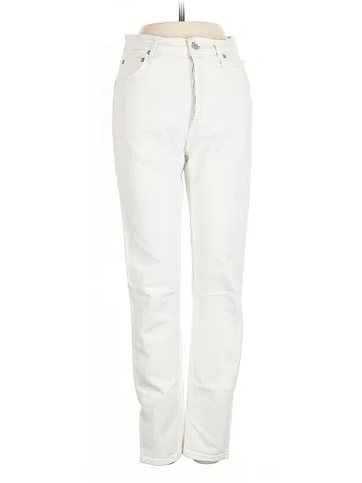 Pre-owned Agolde Jeans In Ivory