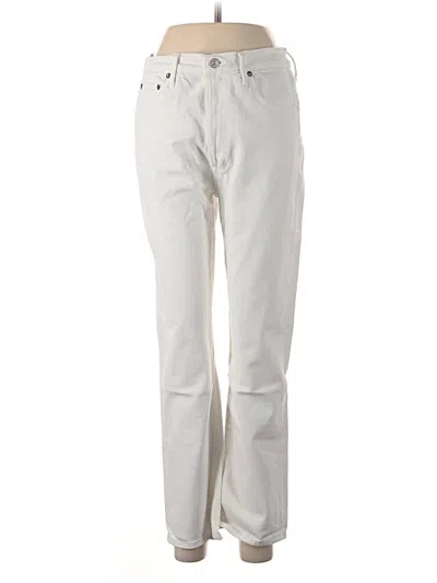 Pre-owned Agolde Jeans In Ivory