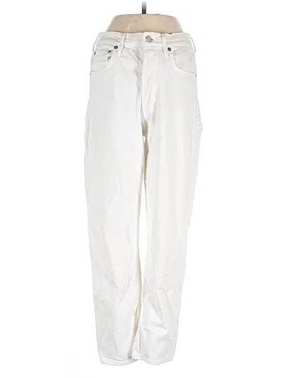 Pre-owned Agolde Jeans In Ivory