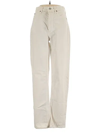 Pre-owned Agolde Jeans In Ivory
