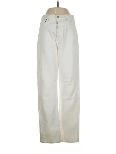 Pre-owned Agolde Jeans In Ivory