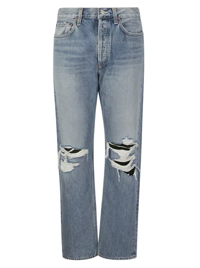 Agolde Jeans Kelly Jean In Backdrop In Blue