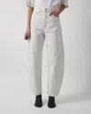 Agolde Vana Fold Wide-leg Jeans In White
