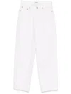 Agolde White Jeans In Regenerated Denim In Mshak