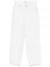 Agolde White Jeans In Regenerated Denim In Mshak