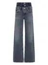 Agolde Blue Recycled Cotton Straight-leg Jeans In Multi
