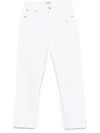 Agolde White 90's Crop Jeans In Scrm