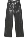 Agolde Recycled Leather Low Curve Jeans In Smoke