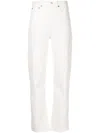 Agolde 90s Pinch Waist High Rise Straight Jeans Drum 26 In White