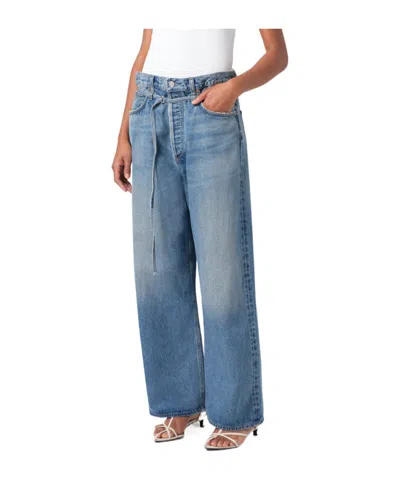 AGOLDE AGOLDE EMMI BELTED WIDE-LEG JEANS