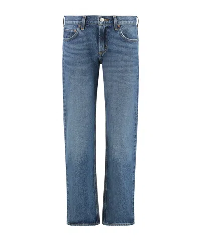 Agolde Jeans With Belt Loops In Blue