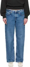Agolde Womens Enroll Harper Straight-leg Stretch-denim Jeans In Blue