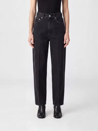 Agolde Jeans Woman Color Denim In Black