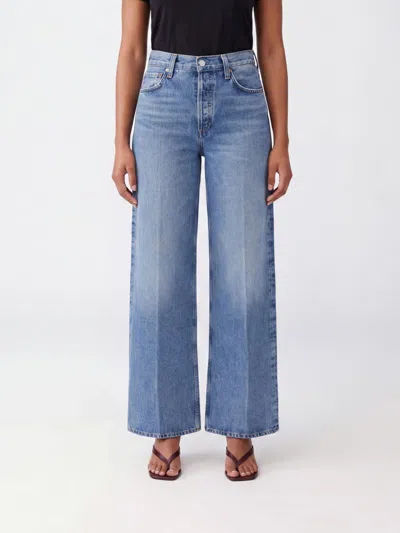 Agolde Jeans Woman Color Denim In Transparent
