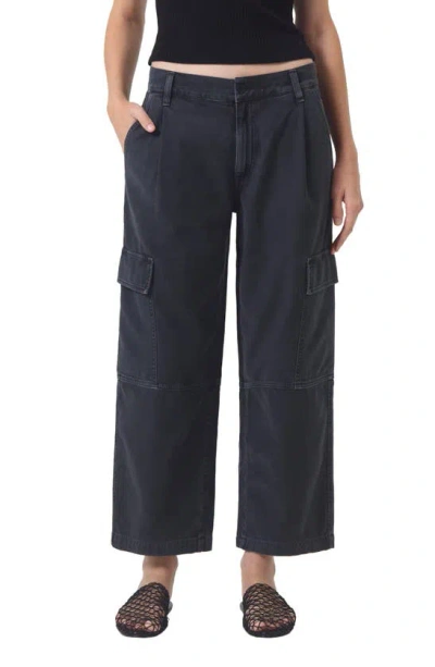 Agolde Jericho High Waist Ankle Wide Leg Jeans In Vulture