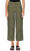 Agolde Jericho Cropped Cargo Pants In Fatigue In Fatigue