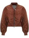 Agolde Jett Bomber Jacket In Brown