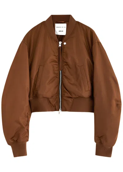 AGOLDE AGOLDE JETT PADDED SATIN BOMBER JACKET