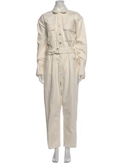 Pre-owned Agolde Jumpsuit In Neutrals/white