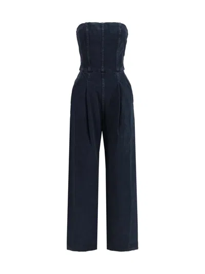 Agolde Agyness Strapless Jumpsuit In Illusion In Black
