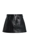 Agolde Leather Keira Mini In Black
