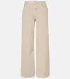 Agolde Keira High-rise Cotton Corduroy Wide-leg Pants In Neutral