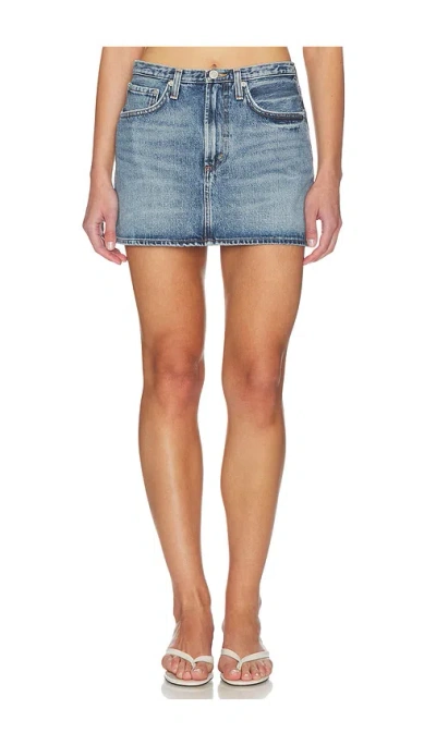 Agolde Keira Mini Skirt In Blue