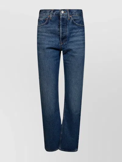 Agolde Kelly Five-pocket Rivet Jeans In Blue