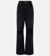 Agolde Kelly High-rise Distressed Straight Jeans In Schwarz