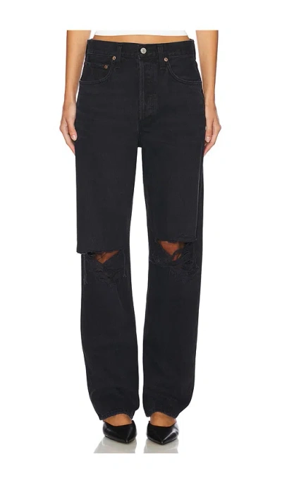 Agolde Kelly High Rise Relaxed Straight In Black