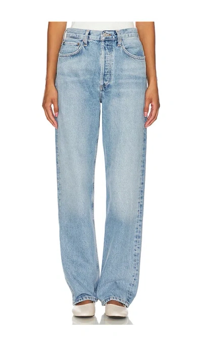 Agolde Kelly High Rise Relaxed Straight Jeans In Blue