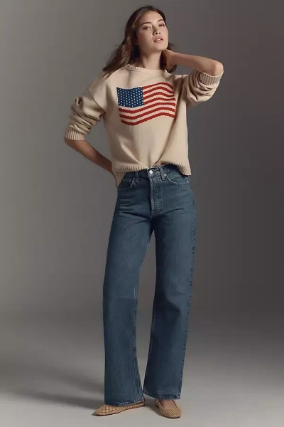 Agolde Kelly High-rise Straight-leg Jeans In Blue