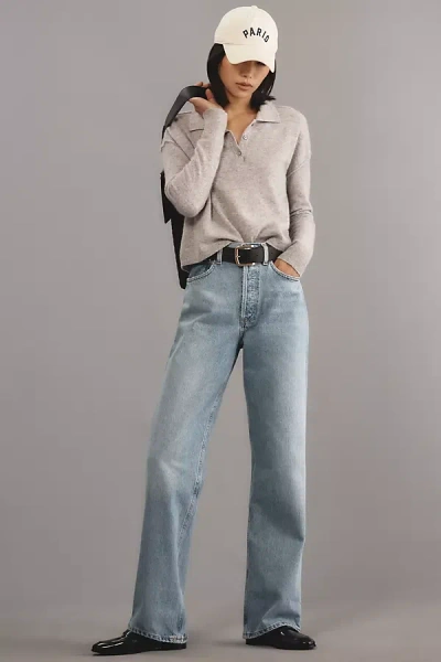 Agolde Kelly High-rise Straight-leg Jeans In Blue
