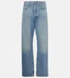 Agolde Lana Rigid Mid-rise Straight-leg Jeans In Blue
