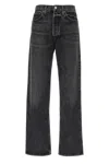 Agolde Dame Cuffed Organic Cotton Wide Leg Jeans In Black