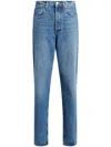 Agolde Womens Silence Riley High-rise Straight-leg Stretch-organic-denim Jeans In Blue