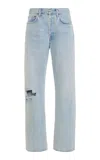 Agolde Kelly Rigid High-rise Straight-leg Jeans In Light Wash