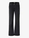 Agolde Blue Jeans With High Waist And Logo Patch On The Rear In Black