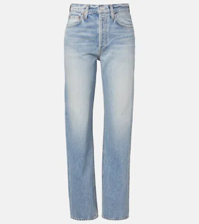 Agolde Kelly Straight Jeans In Blue