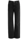 Agolde Dame High Waist Wide Leg Organic Cotton Jeans In Black