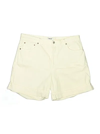Pre-owned Agolde Khaki Shorts In Ivory