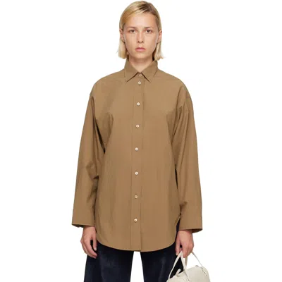 Agolde Khaki Sona Shirt In Hamoa (md Khaki)