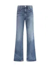 Agolde Kick Boot Jeans Stencil Color Mid Rise In Blue
