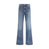 Agolde Kick Boot Jeans Stencil Color Mid Rise In Blue