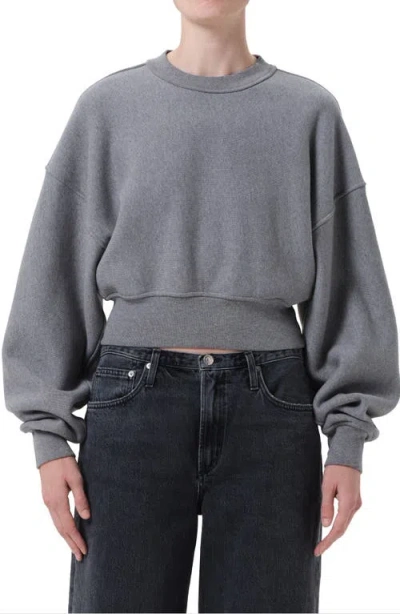 AGOLDE AGOLDE KIT COTTON FLEECE CROP SWEATSHIRT