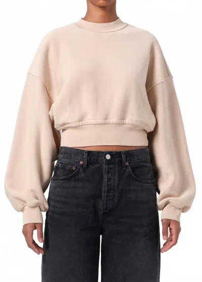 Agolde Kit Sweatshirt In Wafer In Multi