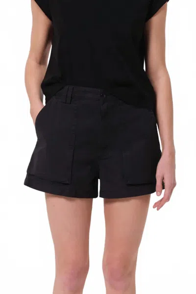 AGOLDE KIVA CARGO SHORTS IN WASHED BLACK