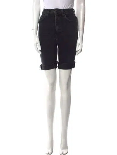Pre-owned Agolde Knee-length Shorts In Black
